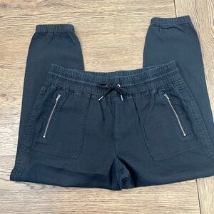 GUC Athleta Women’s Cabo Linen Joggers - Black - 14